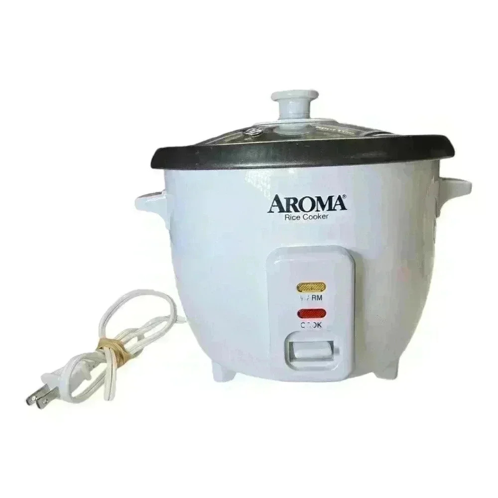 Aroma Rice Cooker *READ* Model No. ARC-363NG 120V 300W 60Hz AC Only White 3 Cup